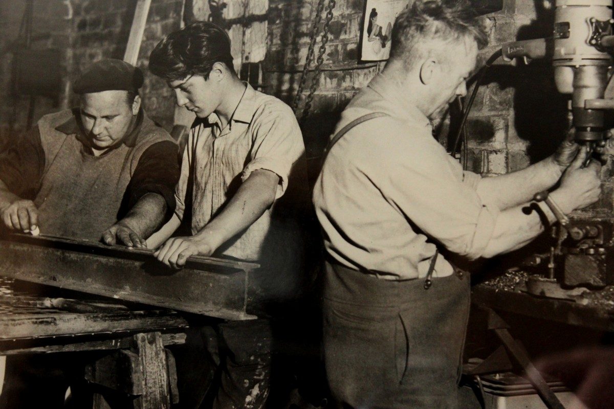Archive photograph of the Leake family blacksmiths in North Yorkshire